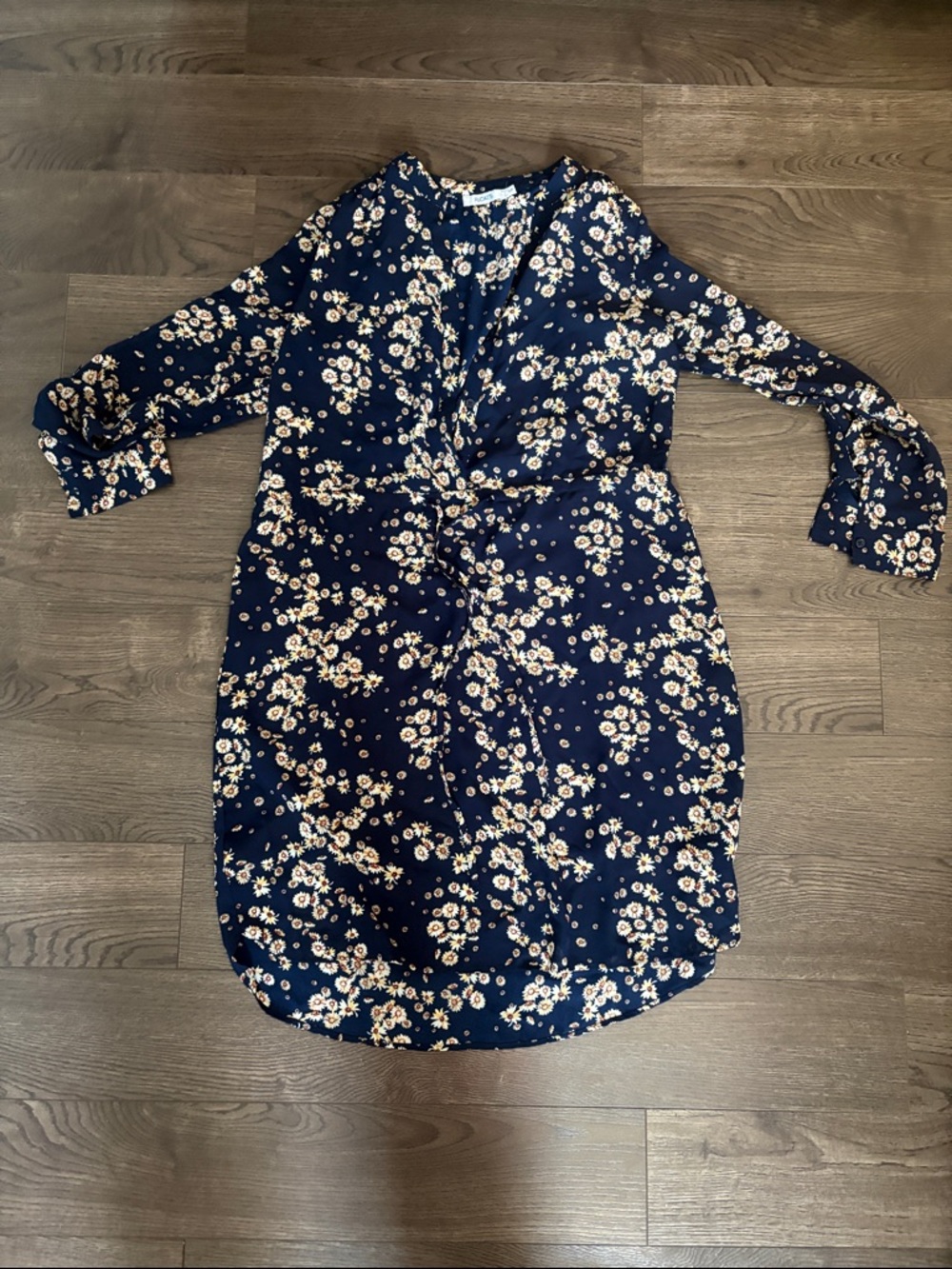 Ricki's Navy Floral Long-Sleeve Wrap Dress